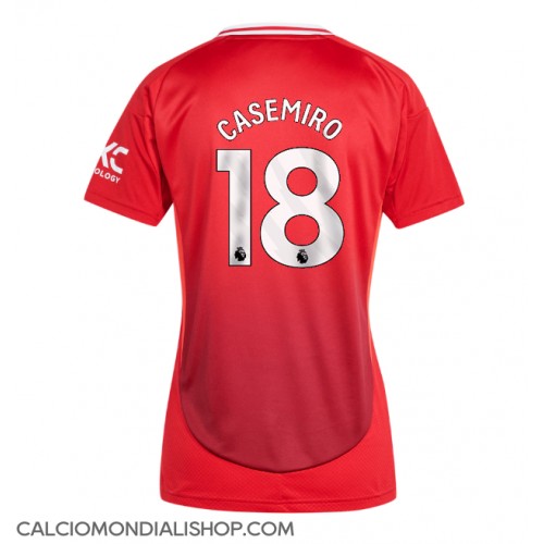 Maglie da calcio Manchester United Casemiro #18 Prima Maglia Femminile 2024-25 Manica Corta